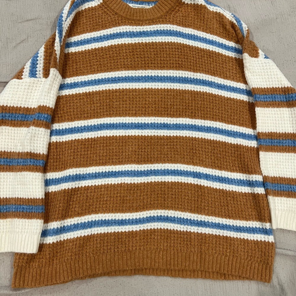 Striped Brown and Blue Women’s Sweater